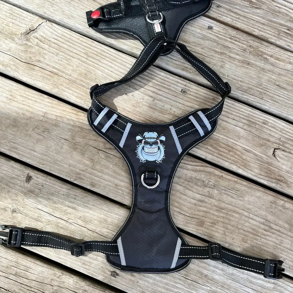 TIANYAO size M-L, no tug, soft reflective outdoor adjustable dog harness